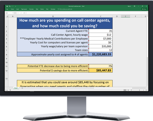 An Excel spreadsheet that breaks down how much you are currently spending on costs directly associated with agents, and how much you could be saving (What is your ROI?)